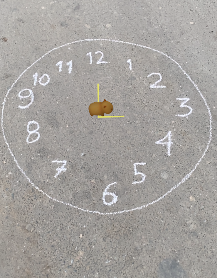 Capybara writing 'SOS'